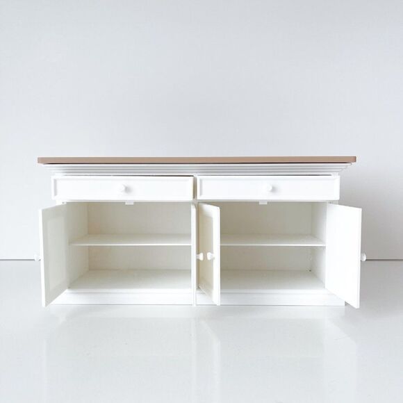 Barbie Integrity Doll White Kitchen Island 1:6 Scale 3 Matched Chairs 3D Printed - Picture 2 of 13